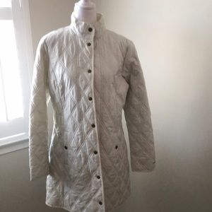 Eddie Bauer ivory quilted coat